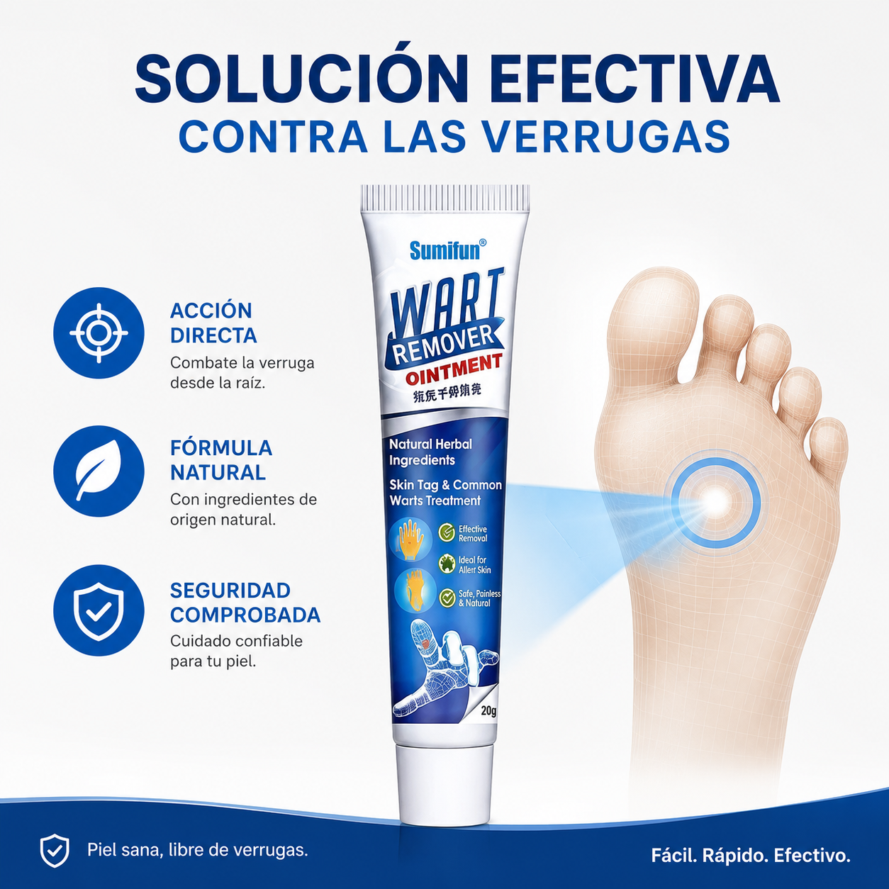 DEJA DE OCULTAR TUS MANOS Y PIES POR VERGÜENZA TRATA LAS VERRUGAS DESDE CASA DE FORMA SIMPLE Y CÓMODA